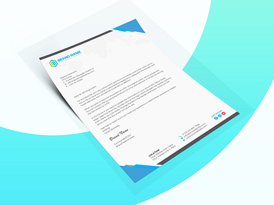 Professional Modern Minimal Editable Letterhead in MS Word letterhead stationery