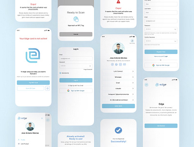 Edge App Design andriod app design card activation app card app design edge app design figma figma design ios jasim jasim uddin mobile ui smart app ui ui design ui designer uiux user interface ux design wireframe