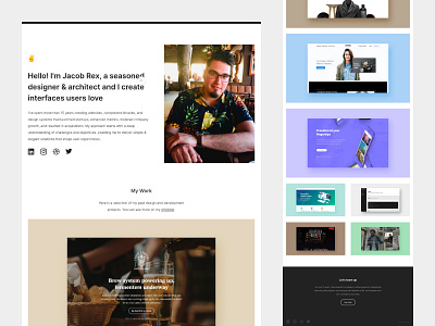 Simple portfolio website clean design elegant minimal personal portfolio simple web web design website