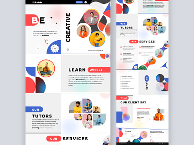 Education and learning landing page attractiveui courses e learning education education website design illustration landing landing page design learn skills learning learning expericence online courses online education progress learning progress learning login studiyng ui ux web websitedesign