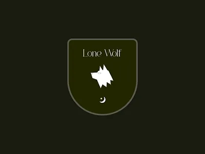 Lone Wolf badge badge branding graphic design illustration logo logotype typography vector wolf