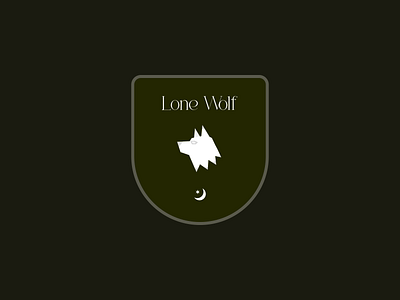 Lone Wolf badge badge branding graphic design illustration logo logotype typography vector wolf