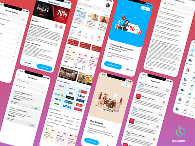 Savings Galore: Your Ultimate E-Coupon Destination app branding design graphic design illustration typography ui ux vector