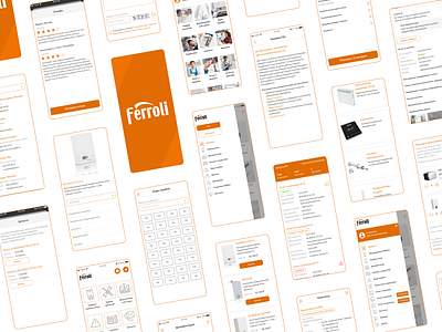 Ferroli | Mobile android app behance branding colorful design designer ios logo mobile app orange store typography ui ux web website