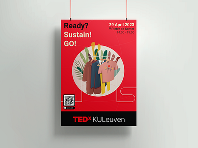 TEDx Ku Leuven poster design design graphic design illustration vector webillustration