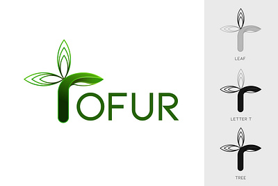 Tofur - Logo, Logo Design, Modern Logo, Brand Identity branding design graphic design leaf leaf logo logo logo design logomark logos logotype ltpd galaxy modern modern logo modernlogo nature