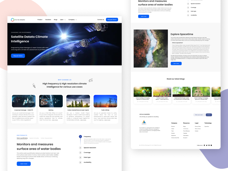 Satellite Website UI designs, themes, templates and downloadable