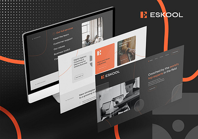 Eskool Website Design 3d animation branding business website design elementor pro graphic design illustration logo ui vector
