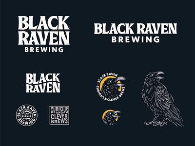 Black Raven Brewing beer design brand system packaging seattle beer