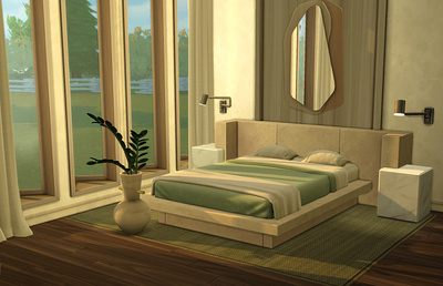 Modern Interior 3d architecture bedroom house design interior interior design modern neutral sims the sims