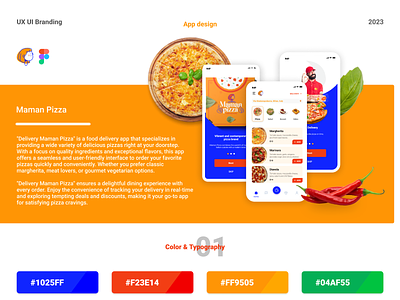 Maman Pizza App app branding delivery app design food app foodie illustration italian logo mobile app pizza pizza app typography ui uidesign uiux