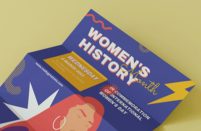 Women History Month Flyer branding brochure business brochure campaign flyer illustration professional women history women pride