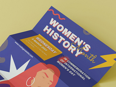 Women History Month Flyer branding brochure business brochure campaign flyer illustration professional women history women pride