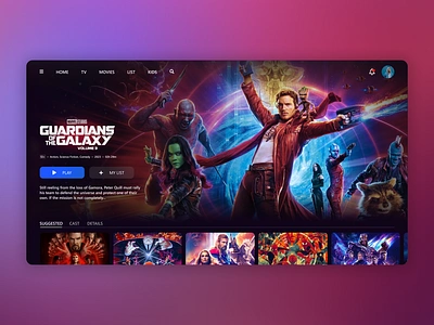 Movie Streaming Platform Interface Design cinema creative disney entertainment film marvel movie movies netflix streaming superheroes ui ui ux ui design uidesign userinterface web design web interface webapp webdesign