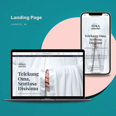 Telekung Project Landing Page landing page malaysia minimalist simple website