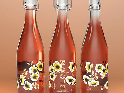 Bloom No.21 – Wine Bottle bottle design brand deliverables branding design graphic design illustration ilu luxury design vector wine wine bottle label