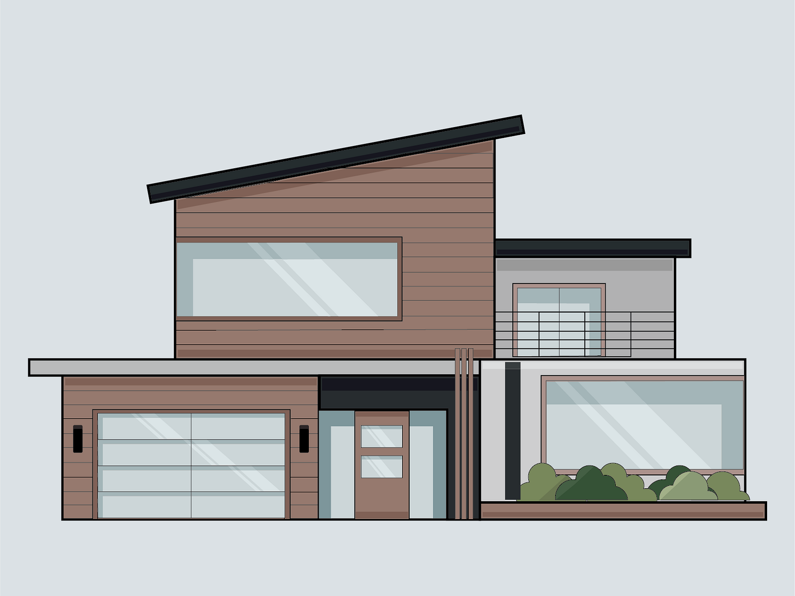 Modern Home Illustration by Nisha Anderson on Dribbble