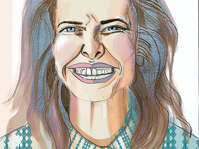 One from Pexels illustration laughing portrait woman