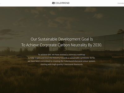 ColorMond sustainability page branding ecosystem environmental freindly fashion green sustainability ui web