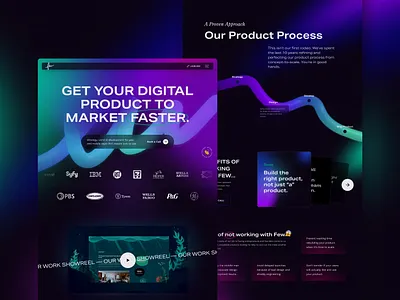 Shot #22223692 3d agency dark gradient hero little rock process purple spline website