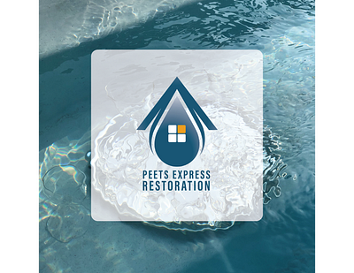 Water Damage Restoration Company Logo branding combination mark logo visual identity