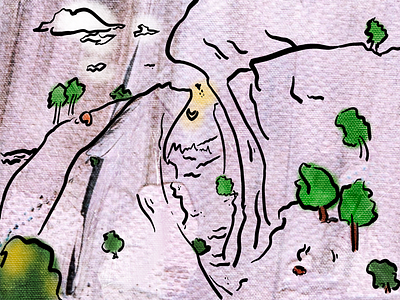 Canvas abstract art branding canvas cartoon design drawing graphic design green illustration ink procreate tree