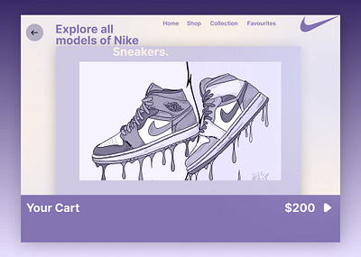 Nike Home page Design app branding design typo typography ui ux