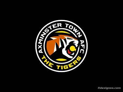 Axminster Football Club axminster football club axminster logo branding cats football logo graphic design illustration logo mascot sports sports branding sports logo tiger tiger badge tiger logo