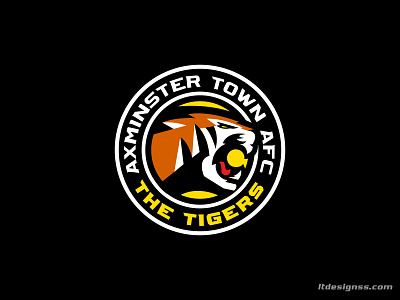 Axminster Football Club axminster football club axminster logo branding cats football logo graphic design illustration logo mascot sports sports branding sports logo tiger tiger badge tiger logo