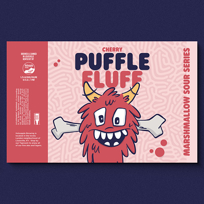 Pufflefluff Monster Series beer hand drawn illustrated illustration monster monsters