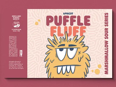 Pufflefluff Monster Series beer hand drawn illustrated illustration lettering monsters