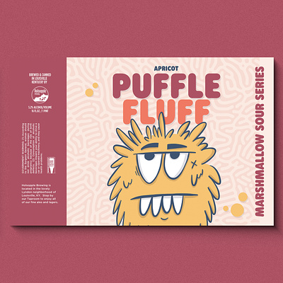 Pufflefluff Monster Series beer hand drawn illustrated illustration lettering monsters