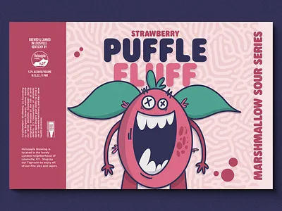 Pufflefluff Monster Series beer hand drawn illustrated illustration lettering monsters