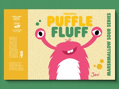 Pufflefluff Monster Series / Daughter Edition beer hand drawn illustrated illustration lettering monsters