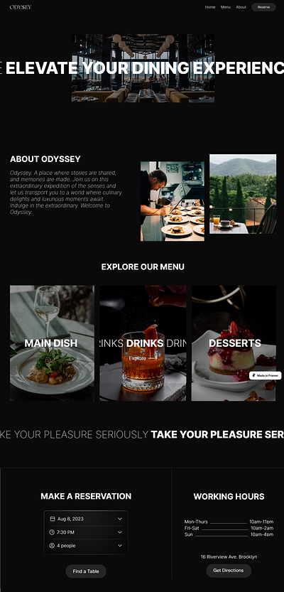 Restaurant Landing Page