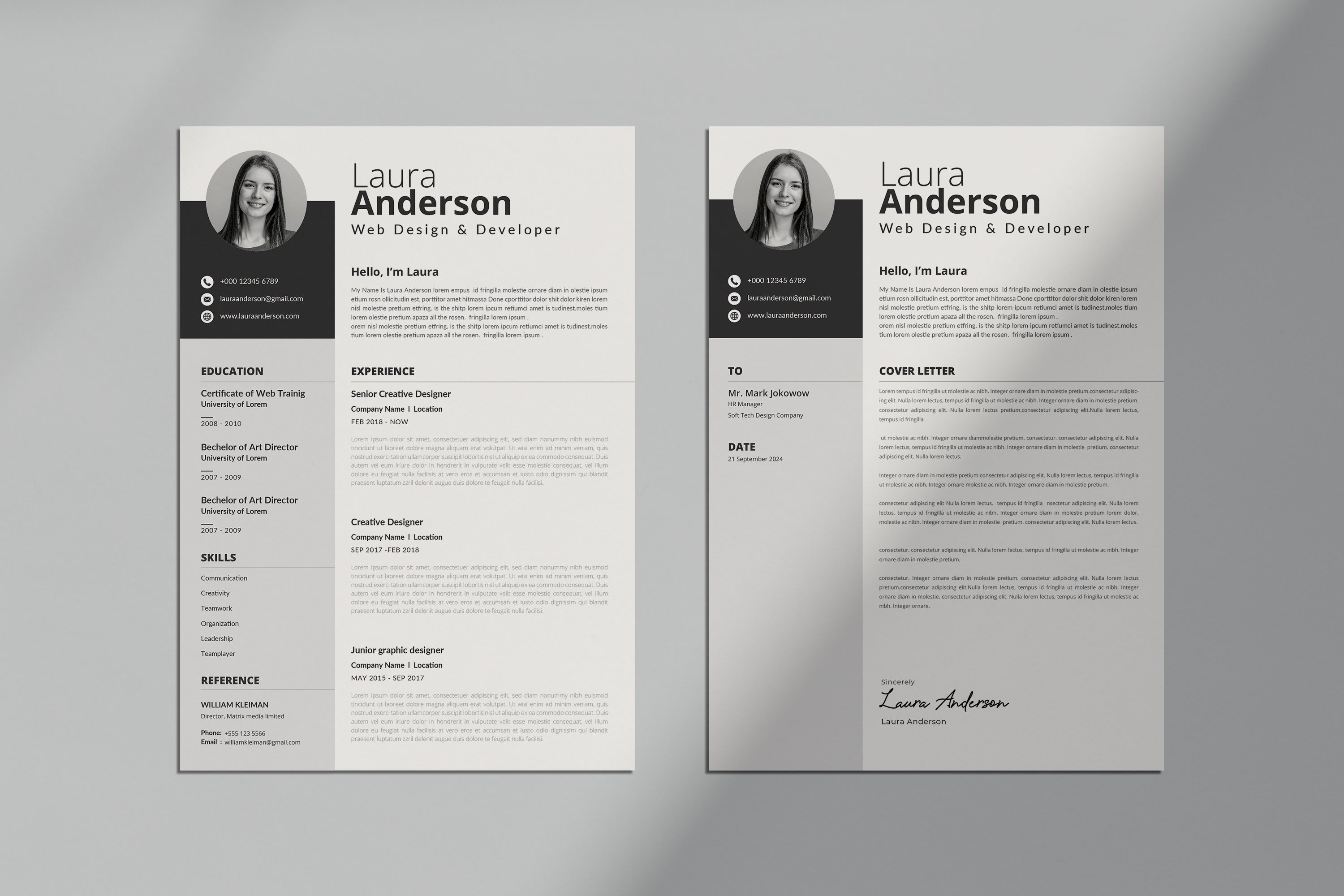 Professional CV Resume & Letter by DreamStudio-eg on Dribbble