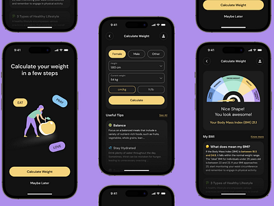 Body Mass Index Calculator adddesign bmi bodymassindex calculator dailyui fitnessapp healthtech mobileapp uiux design