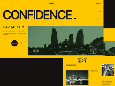 City Landing page branding city design landing landing page logo swiss style the capital typography ui ux web design
