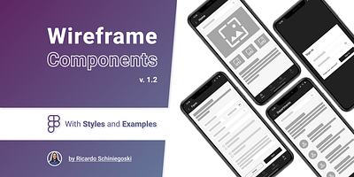 Wireframe Components figma mobile prototype template ui ux wireframe