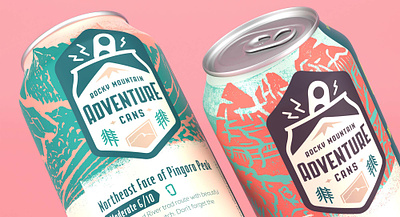 Rocky Mountain Adventure Cans adventure badge beer beer can cans outdoors packaging rocky mountains