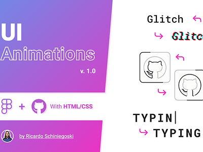 UI Animations animation figma glitch loading microinteraction neon typing ui