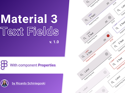 Material 3 Text Fields design field figma google input material ui