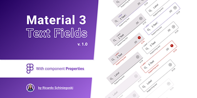 Material 3 Text Fields design field figma google input material ui