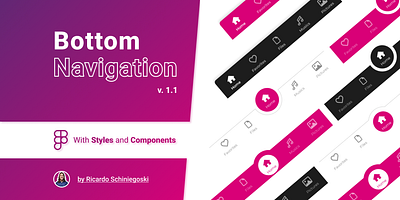 Bottom Navigation bottom figma menu mobile navbar navigation template ui