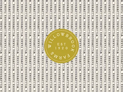 Willowbrooks Farms Logo Design Using the Hand-Drawn Serif Font brand design brand pattern branding design farm branding farm logo graphic design hand drawn font hand lettered hand lettering logo logo design pattern pattern design serif font typography vintage