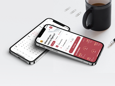 Flightway app app app design booking calendar destination flight fly plane roundup trip ui ui design uikit