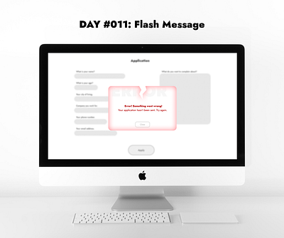 Daily UI Challenge. Day #011: Flash Message app application buttons dailyui design figma flash message graphic design site ui web