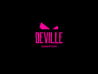 Deville black brand brand design brand identity branding custom brand custom typography devil gamestore gaming logo mark pink store symbol typography