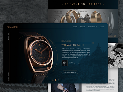 Luxury Watch Website banner branding dark desktop elegant futuristic heritage landing page luxury minimalist ui ux watch website