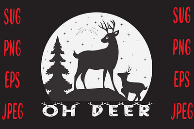 Oh Deer christmas mug design